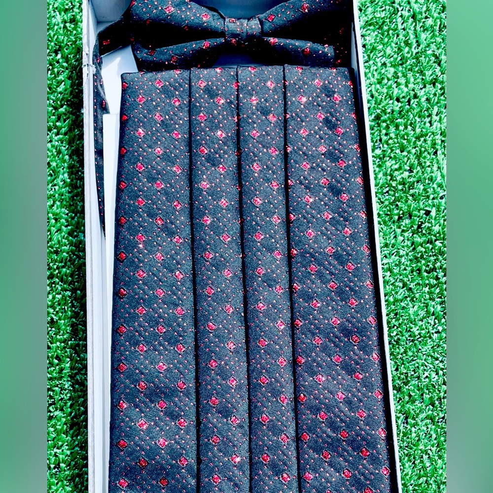 **$10 w/Bundle** Bow Tie & Cummerbund Set🎩🥂🎉 - Picture 3 of 4